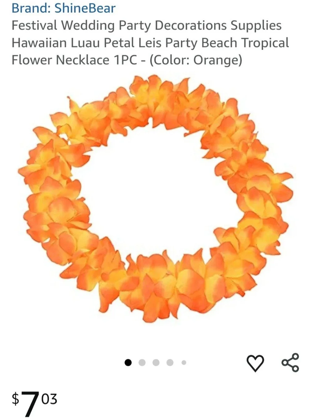 Colorful Hawaiian Flower Leis - Multicolor Party Necklaces